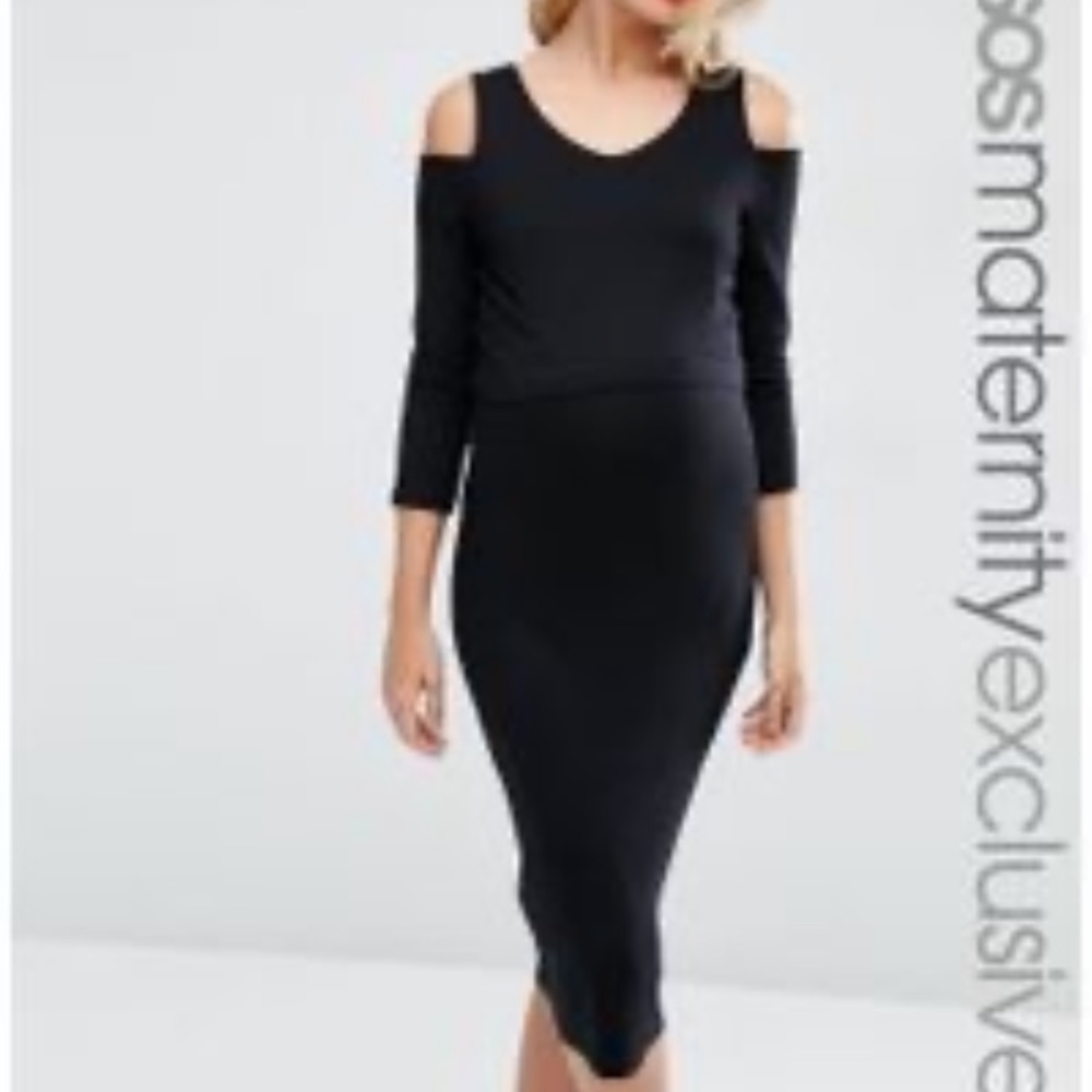 Asos Maternity and Nursing Cold Shoulder Dress
